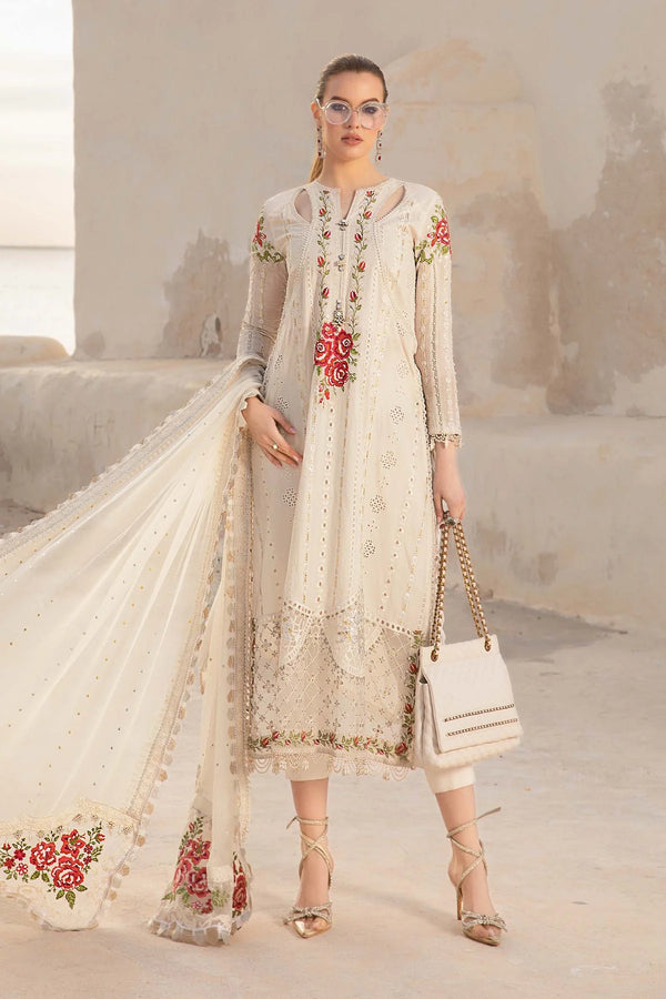 Maria.B Unstitched Embroidered Luxury Lawn 3Pc Suit D-2412-A