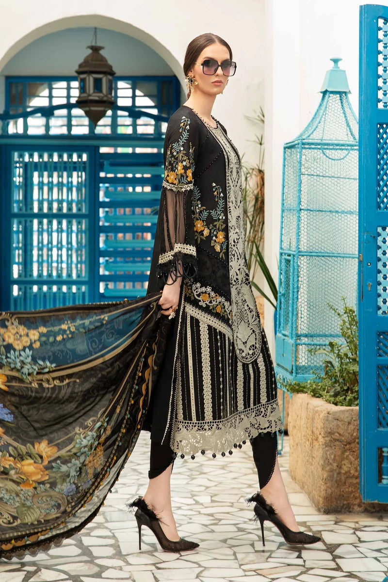 Maria.B Unstitched Embroidered Luxury Lawn 3Pc Suit D-2415-B