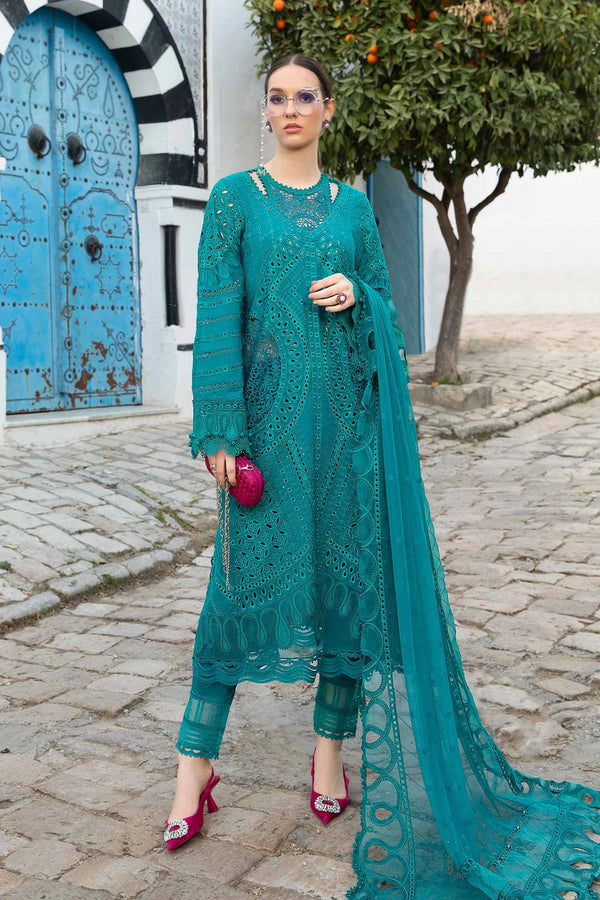 Maria.B Unstitched Embroidered Luxury Lawn 3Pc Suit D-2402-A