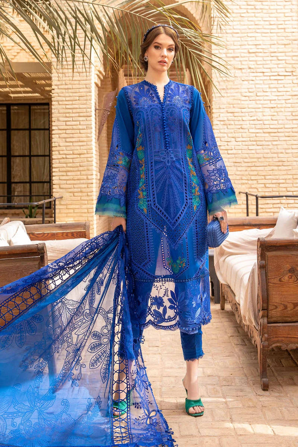 Maria.B Unstitched Embroidered Luxury Lawn 3Pc Suit D-2404-B