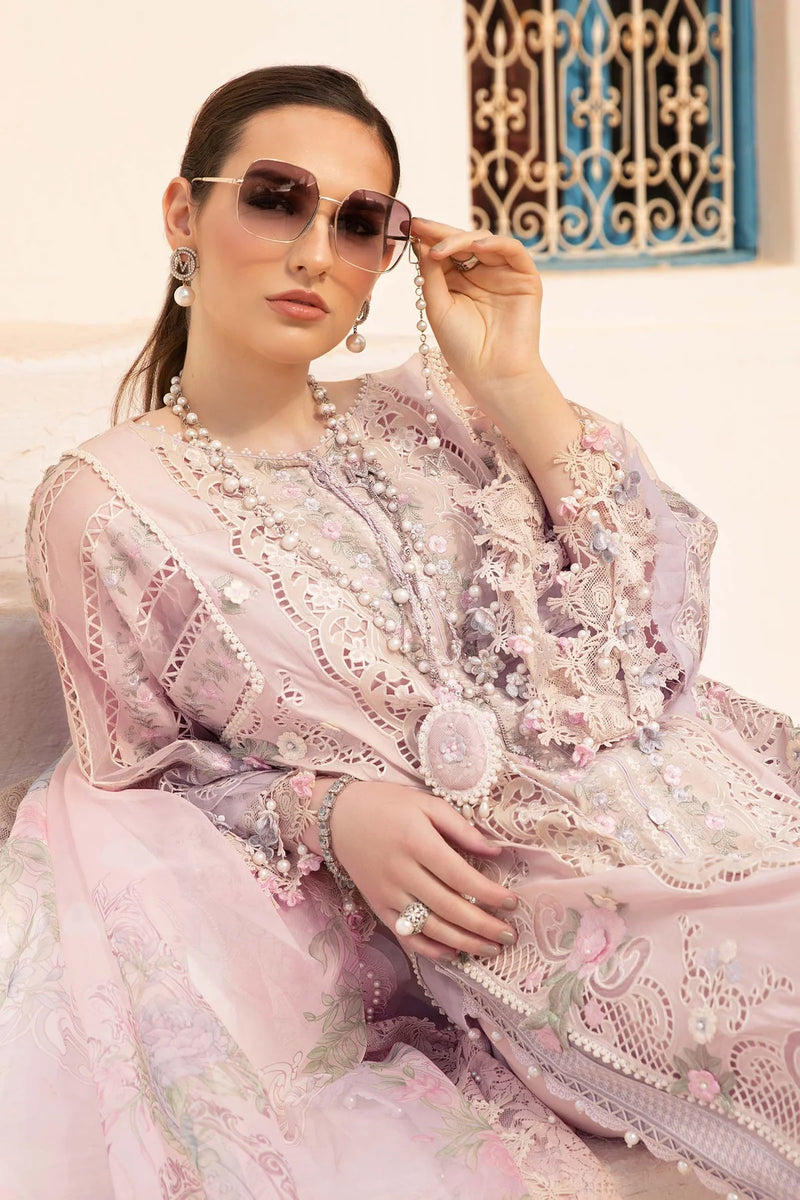 Maria.B Unstitched Embroidered Luxury Lawn Unstitched 3Pc Suit D-2406-A