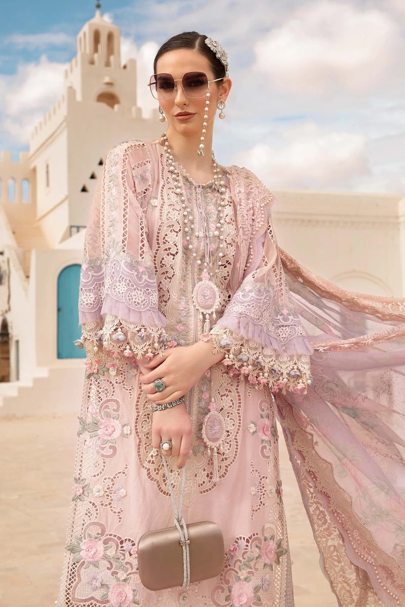 Maria.B Unstitched Embroidered Luxury Lawn Unstitched 3Pc Suit D-2406-A