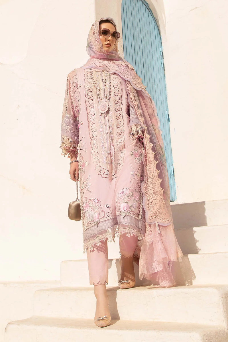 Maria.B Unstitched Embroidered Luxury Lawn Unstitched 3Pc Suit D-2406-A