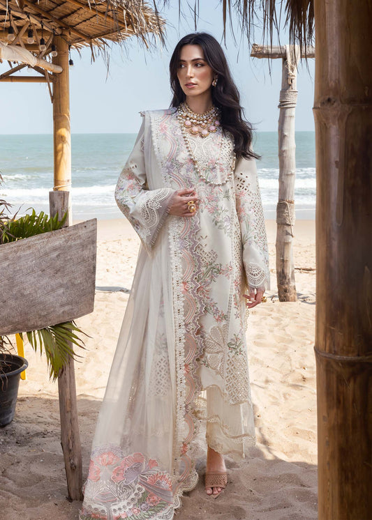 Saira Shakira Embroidered Luxury Lawn Unstitched 3Pc Suit DAHLIA-A