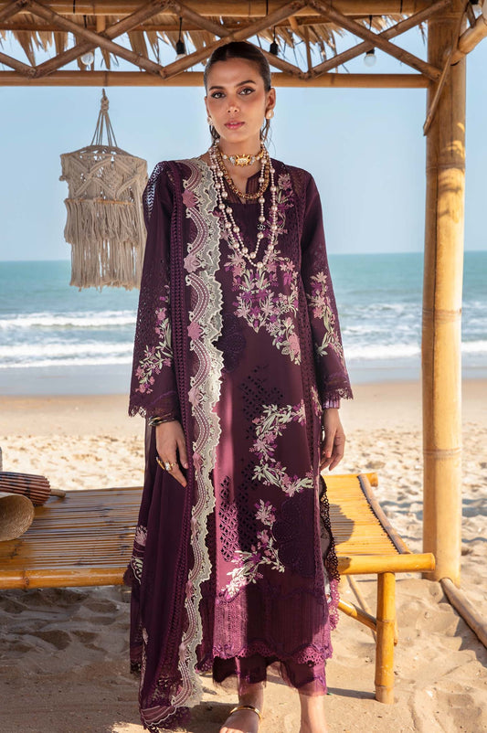 Saira Shakira Luxury Lawn Embroidered 3 Piece Unstitched - DAHLIA-B