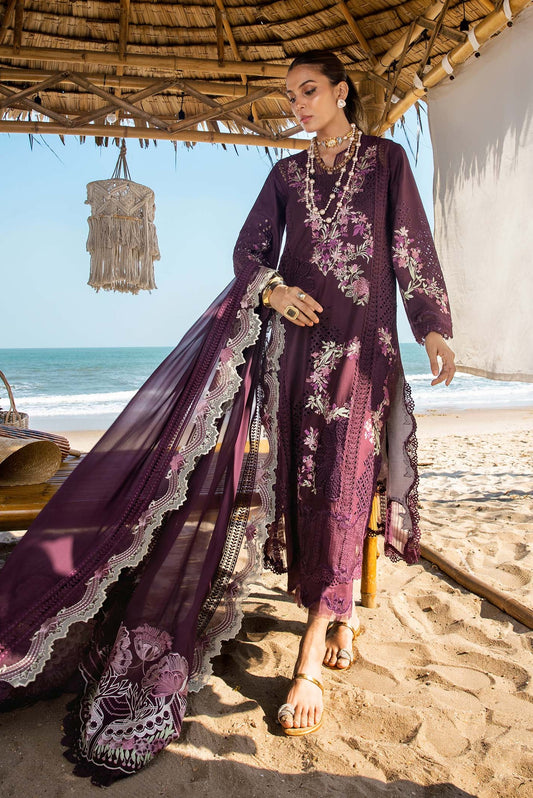 Saira Shakira Luxury Lawn Embroidered 3 Piece Unstitched - DAHLIA-B
