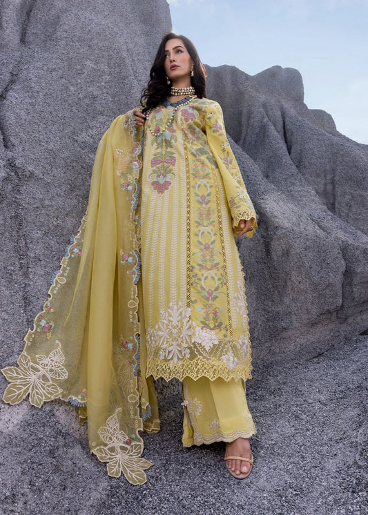 Saira Shakira Embroidered Luxury Lawn Unstitched 3Pc Suit DILARA-B