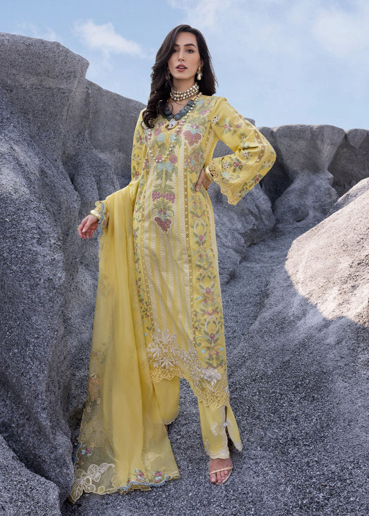 Saira Shakira Embroidered Luxury Lawn Unstitched 3Pc Suit DILARA-B