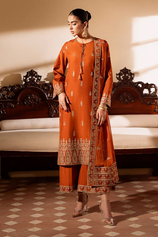 Sheenora Luxury Lawn Embroidered 3 Piece Unstitched Rustic Charm
