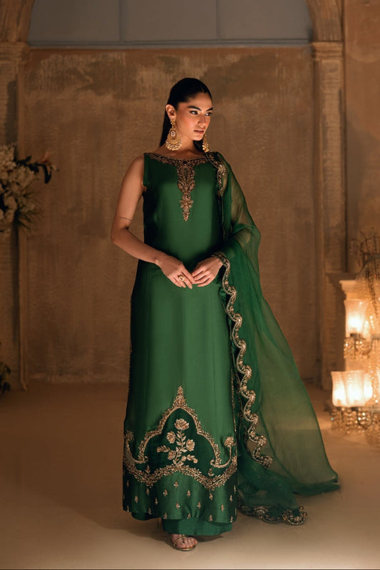 Mehrab Luxury Raw Silk Embroidered Unstitched 3PC Suit