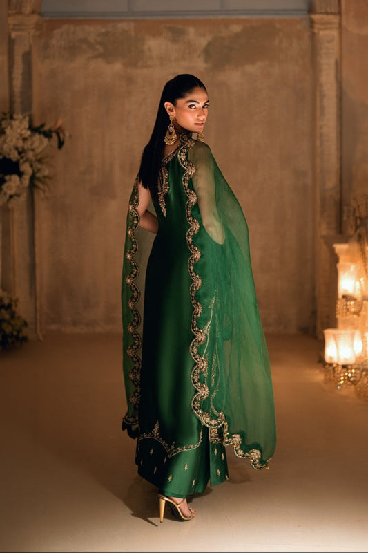 Mehrab Luxury Raw Silk Embroidered Unstitched 3PC Suit