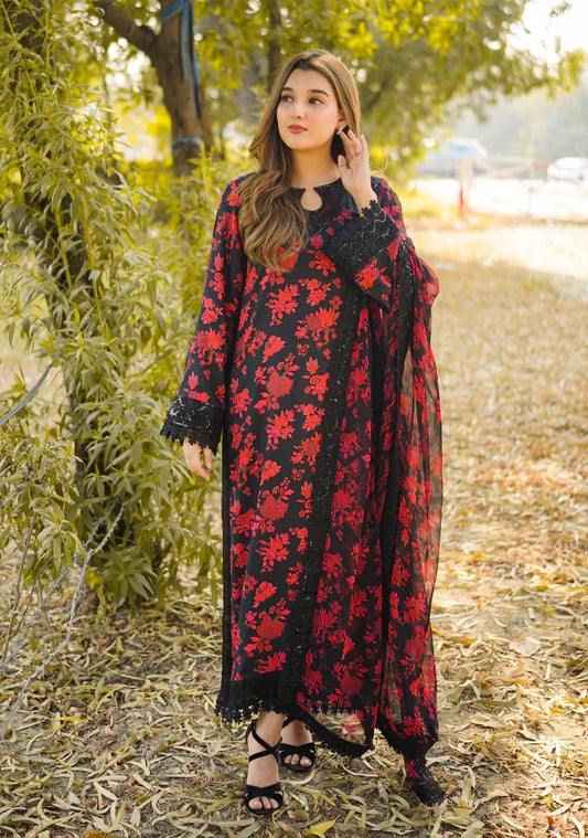 Aneelas - Luxury Lawn Embroidered 3 Piece Unstitched - WPR-21