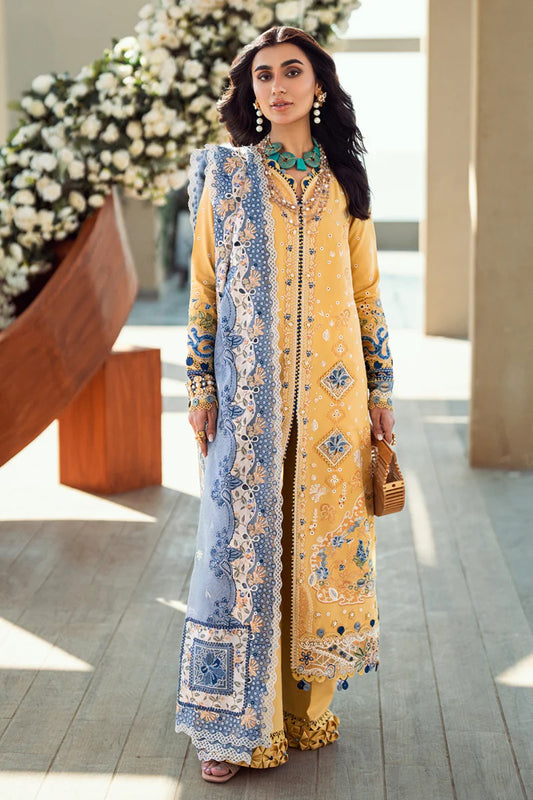 Qalamkar Sahil Luxury Lawn Collection 3 Piece Unstitched FK-06 Natalie