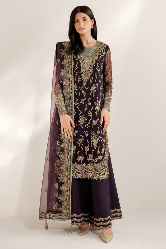 Jazmin Luxury Chiffon Embroidered Unstitched Suit UC 3078