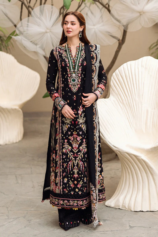 Qalamkar Luxury Lawn Embroidered 3 Piece Unstitched FK-15 Hannah