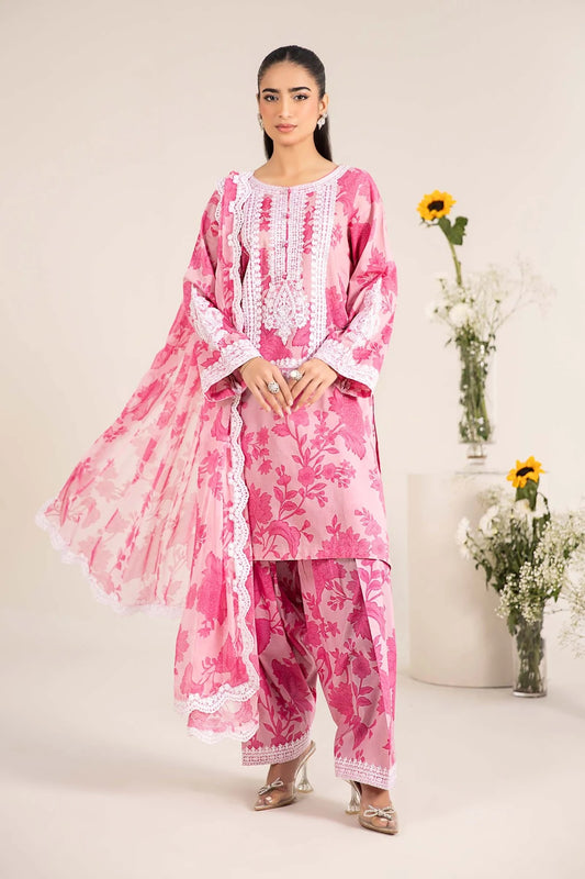 Maria.B Luxury Lawn Embroidered 3 Piece Unstitched DW-EF25-124