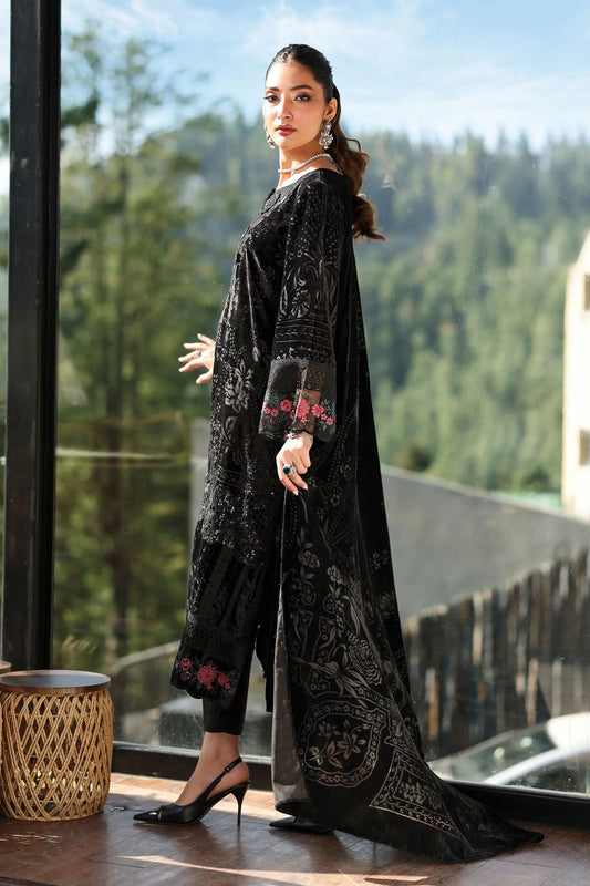 Maria.B Luxury Velvet Embroidered Palachi 3 Piece Unstitched - DW-W25-23