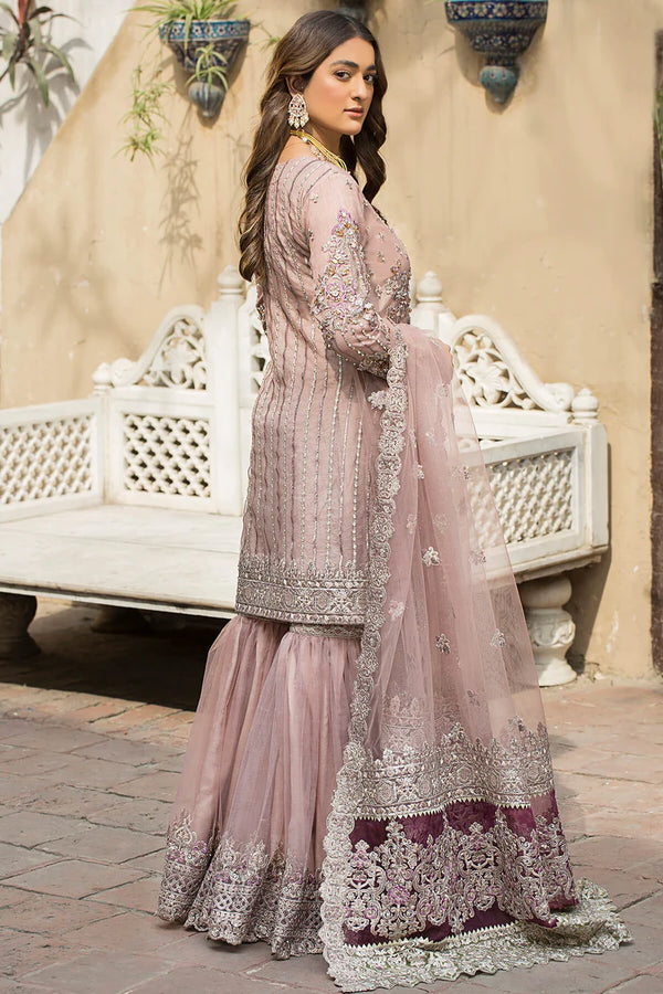 Imrozia Peach Gharara Collection Net Replica