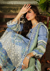 Elaf Premium Embroidered Lawn Unstitched 3Pc Suit EKW-4B AFSANA