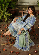 Elaf Premium Embroidered Lawn Unstitched 3Pc Suit EKW-4B AFSANA