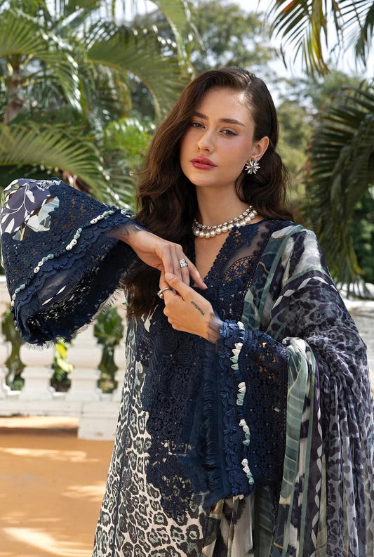 Elaf - Luxury Lawn Embroidered 3 Piece Unstitched - ESA-3B