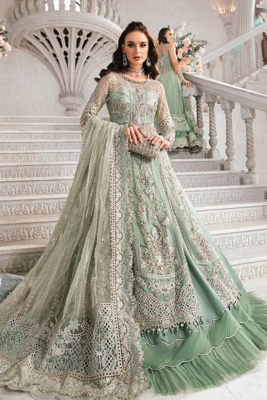 Maria.B Net Embroidered 3 Piece Unstitched Embroidered Suit | BD-2803