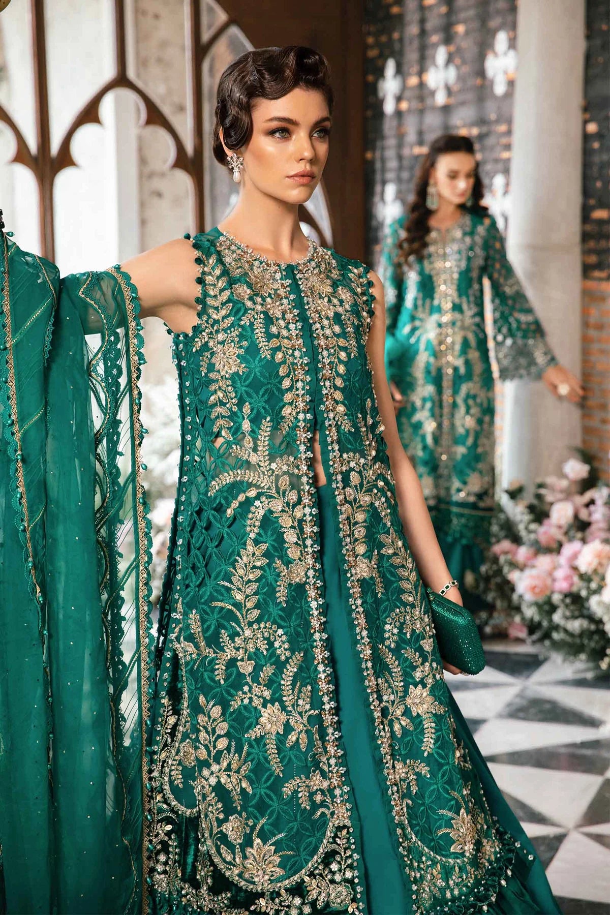 Maria.B Mbroidered 3 Piece Unstitched Embroidered Suit BD-2806