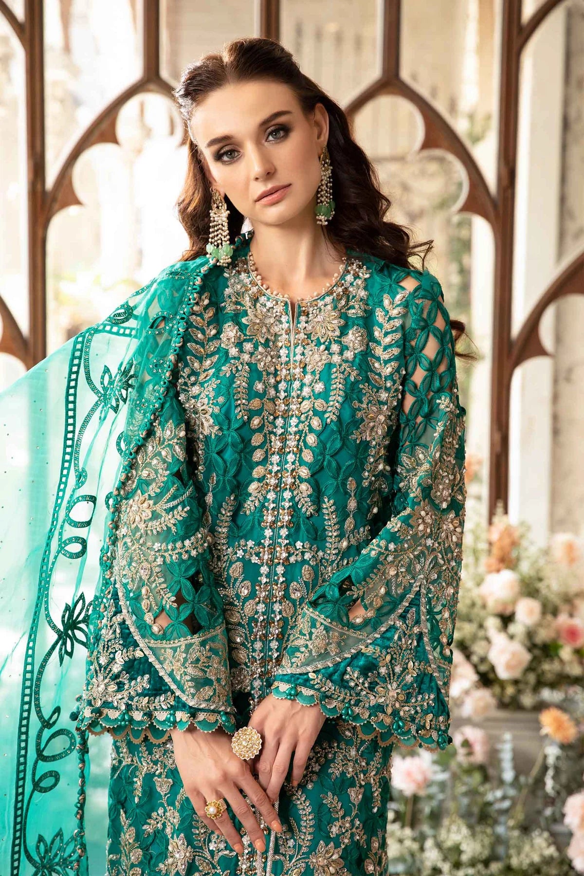 Maria.B Mbroidered 3 Piece Unstitched Embroidered Suit BD-2806