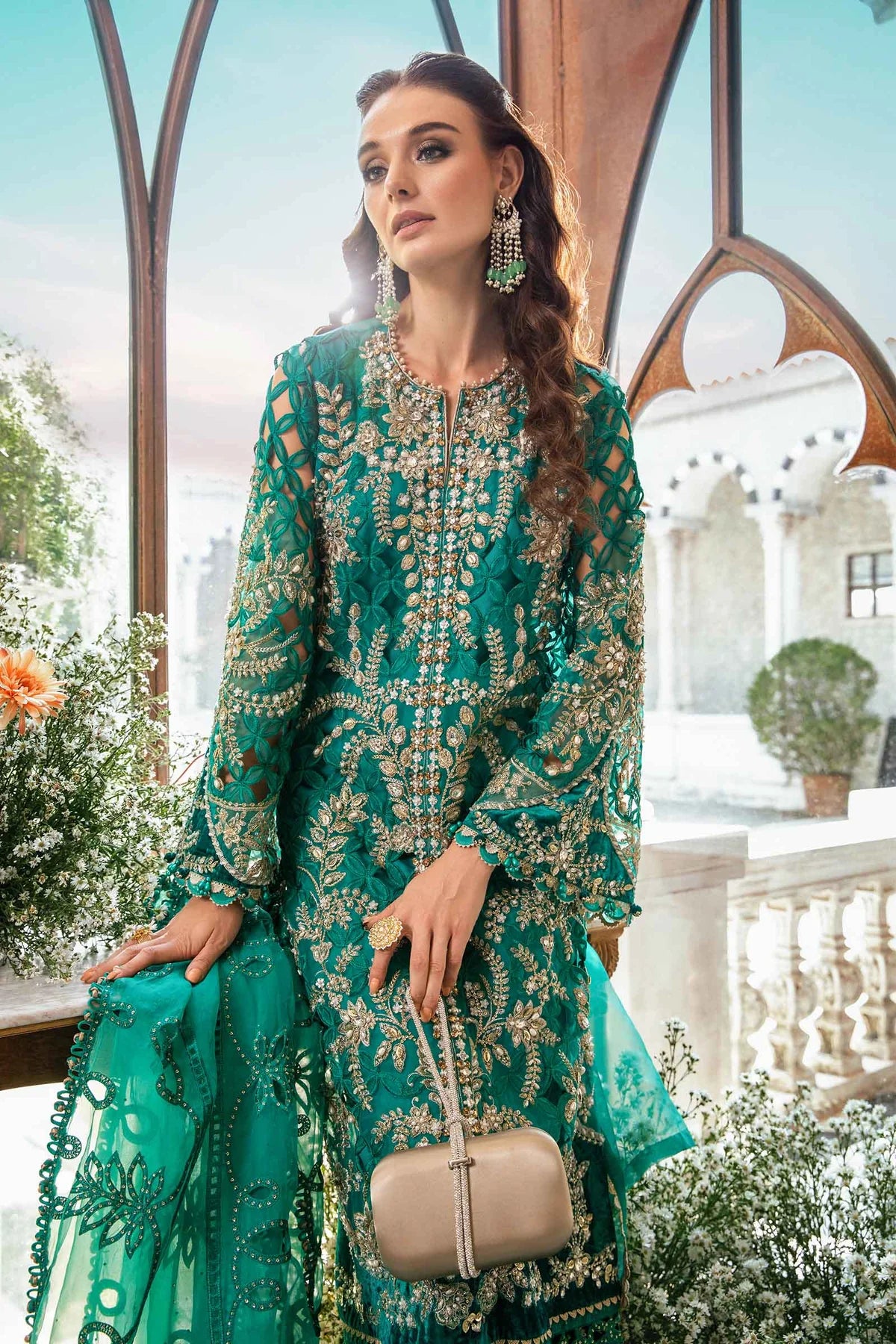 Maria.B Mbroidered 3 Piece Unstitched Embroidered Suit BD-2806