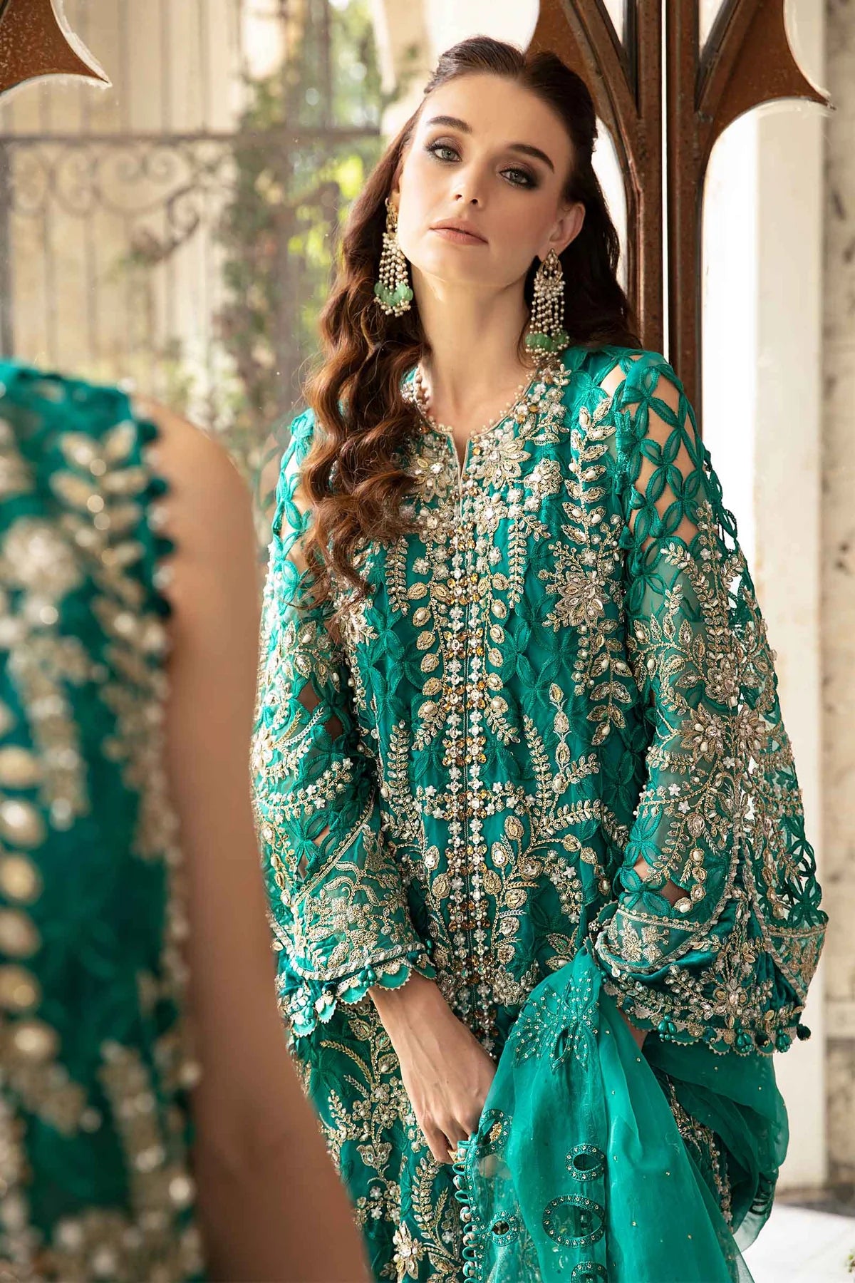 Maria.B Mbroidered 3 Piece Unstitched Embroidered Suit BD-2806