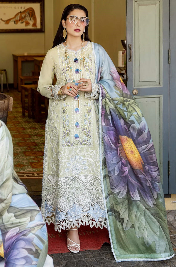 Mushq Lawana Embroidered Luxury Lawn Unstitched 3Pc Suit MSL 04 Emon