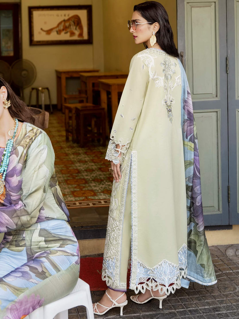 Mushq Lawana Embroidered Luxury Lawn Unstitched 3Pc Suit MSL 04 Emon