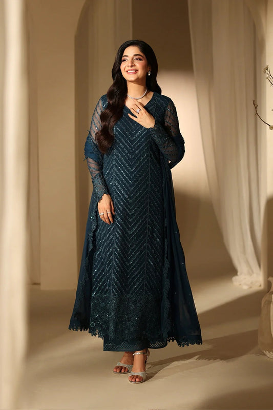 Azure - Euphoria - Luxury Chiffon Embroidered 3 Piece Unstitched