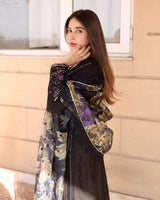 Mushq Astoria Silk Festive  Unstitched Embroidered 3Pc Suit D-02 OLIVIA Silk Collection