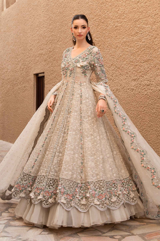 open lace back dress Maria B Pakistani Party Dress in Kameez Gharara Style – Nameera by Farooq