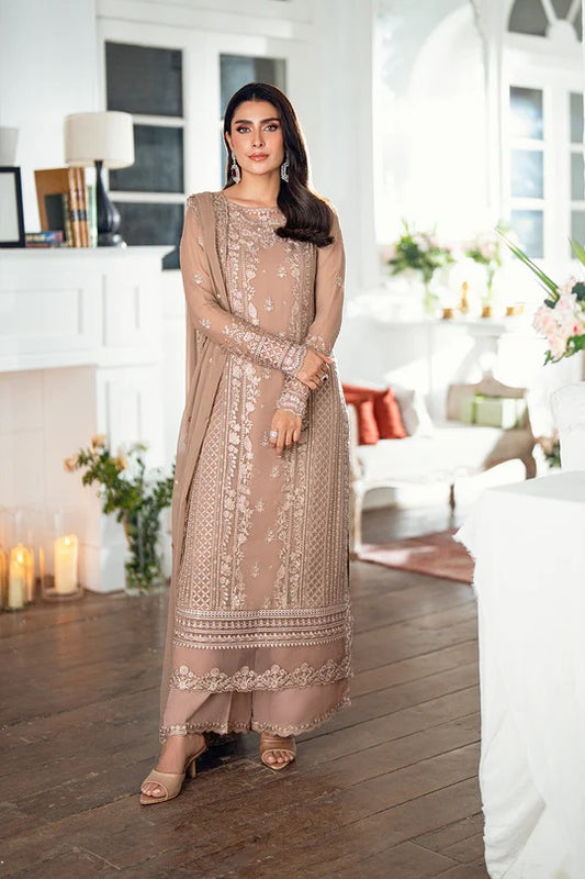 Azure Chiffon Embroidered Unstitched 3 Piece Hazel Veil