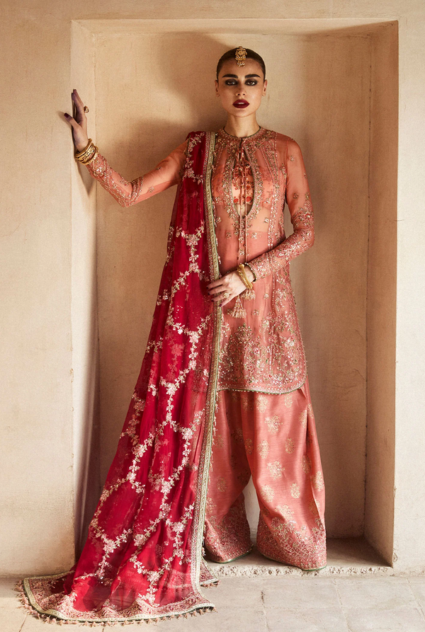 Hussain Rehar Embroidered Chiffon Suit Unstitched 3 Piece HRR24F Romawi - Formal Collection