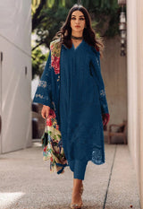 Saira Rizwan Blue Luxury Chikankari Luxury Lawn Collection