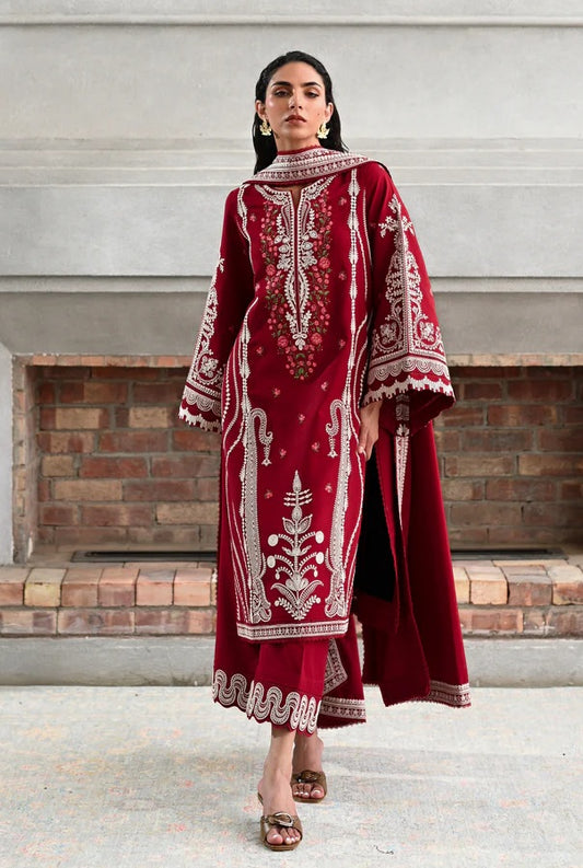 Zaib - Luxury Lawn Embroidered 3 Piece Unstitched - NEL-25629