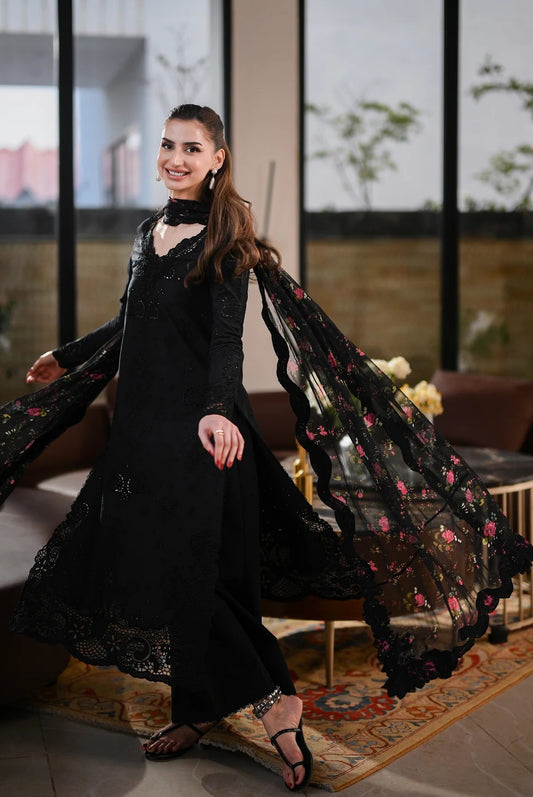 Zaib - Luxury Lawn Embroidered 3 Piece Unstitched - NEL-26602