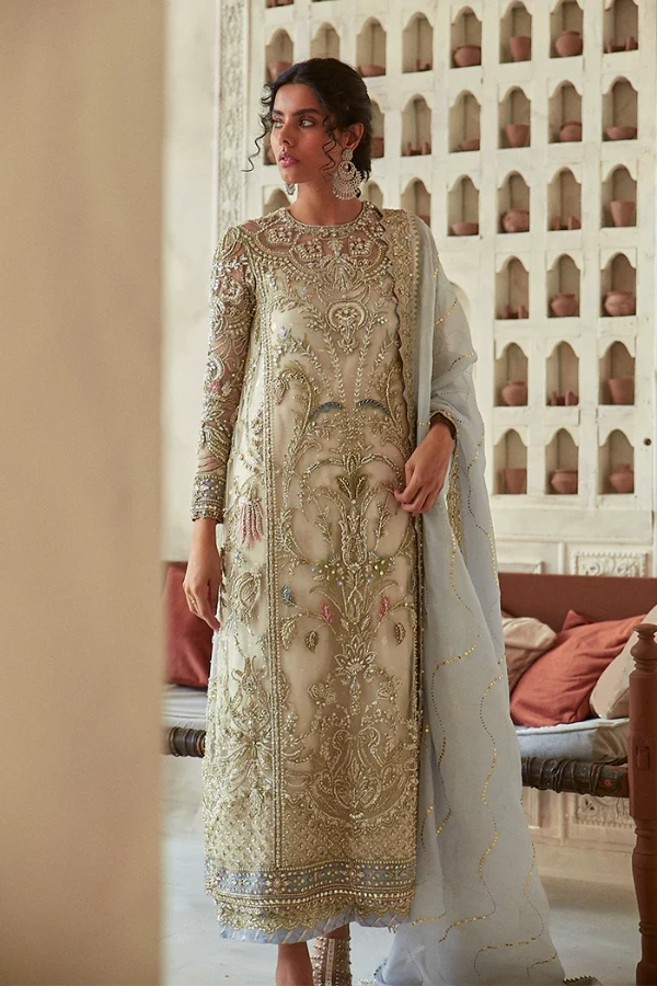 Suffuse by Sana Yasir – Selene Unstitched Net Embroidered 3 Pieces