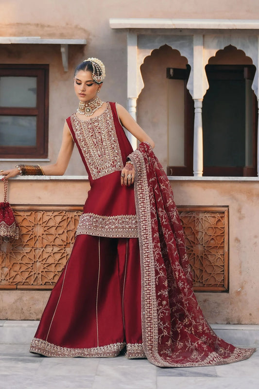 Kanwal Malik Luxury Raw Silk Embroidered Unstitched 3 Piece - Mehek