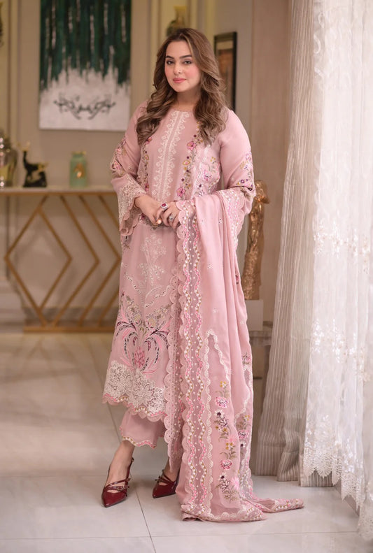 Aneelas - Luxury Lawn Embroidered Unstitched 3 Piece - WLUX-10-A