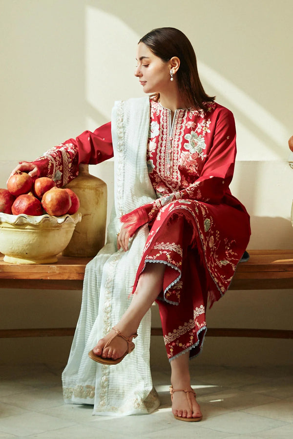 Coco by Zara Shahjahan Embroidered Lawn Unstitched 3Pc Suit D-07A JANAAN