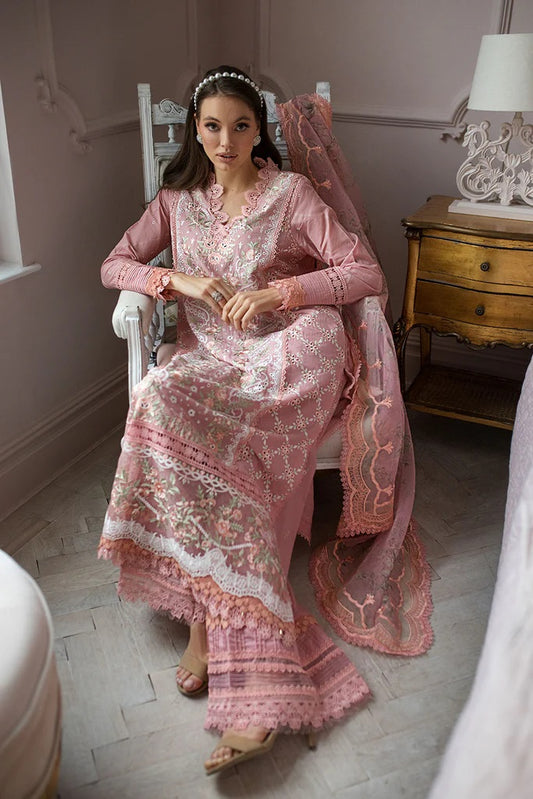 Sobia Nazir Luxury Lawn Embroidered 3 Piece Unstitched Collection 1B