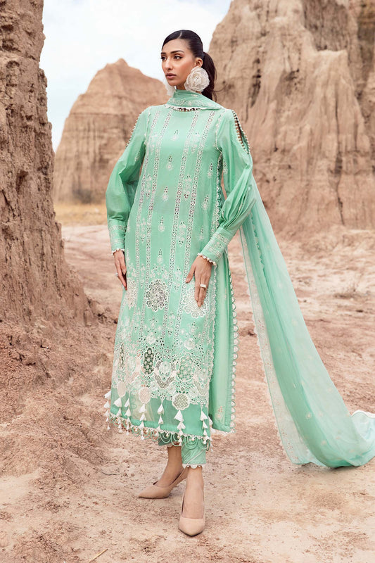 Maria.B Luxury Lawn Embroidered Chikankari Unstitched 3 Piece - LF-808