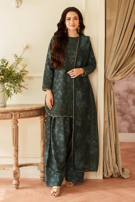 Mohagni - Luxury Lawn Embroidered 3 Piece Unstitched - BLS-58