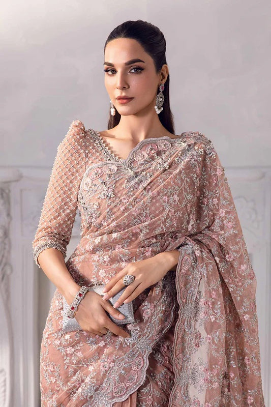 Maria.B Net Embroidered Unstitched 3 Piece - Solana MC-1011-A