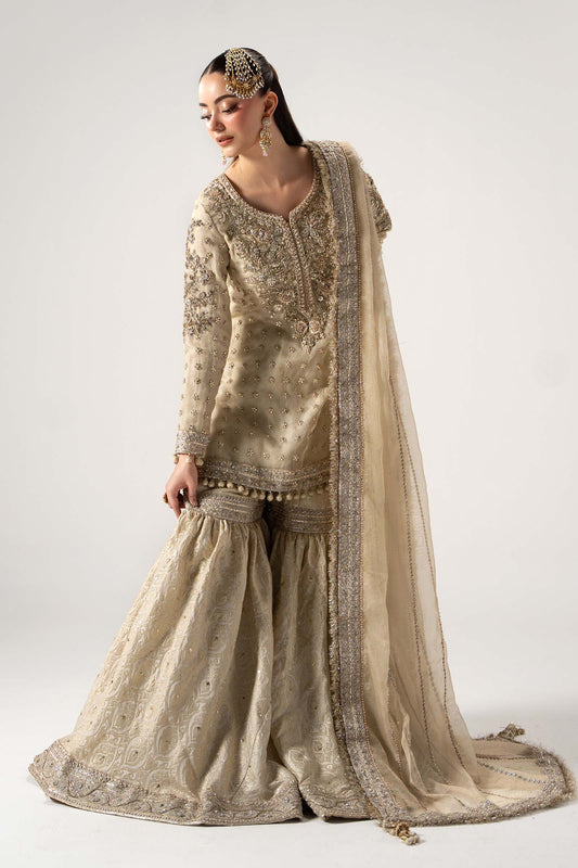 Maria B Luxury Embroidered Myssory 3Pc Unstitched Suit - Mayrozeh - PA - 101
