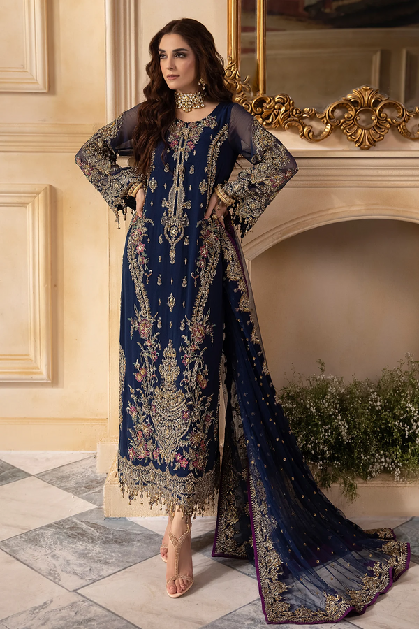 Charizma Premium Luxury Handwork Pure Chiffon with Premium Embroidered Dupatta DJW4-01